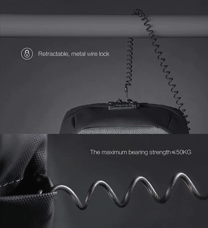 Рюкзак ClickPack 46х34х16 см, черный/серый-6