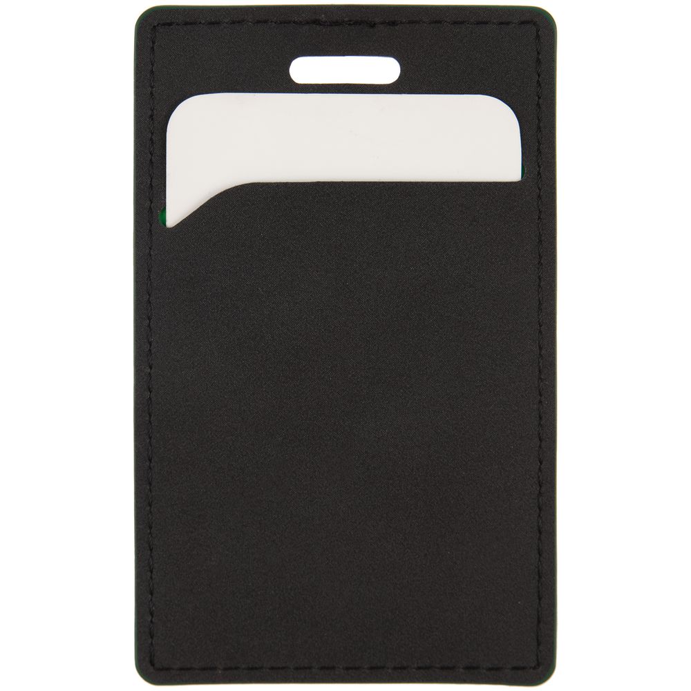 Чехол для пропуска Multimo, черный с зеленым-3