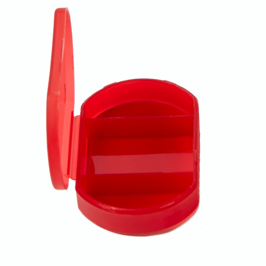 Витаминница TRIZONE, 3 отсека; 6 x 1.3 x 3.9 см; пластик, красная, красный-3