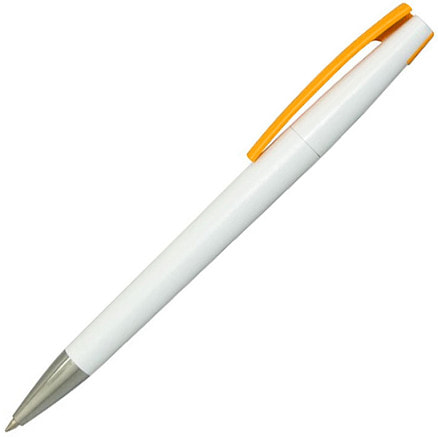 Ручка шариковая, Белый/желтый-1