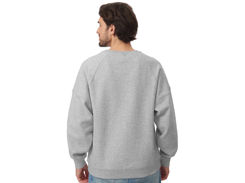 Свитшот оверсайз Paris, унисекс, серый меланж-6