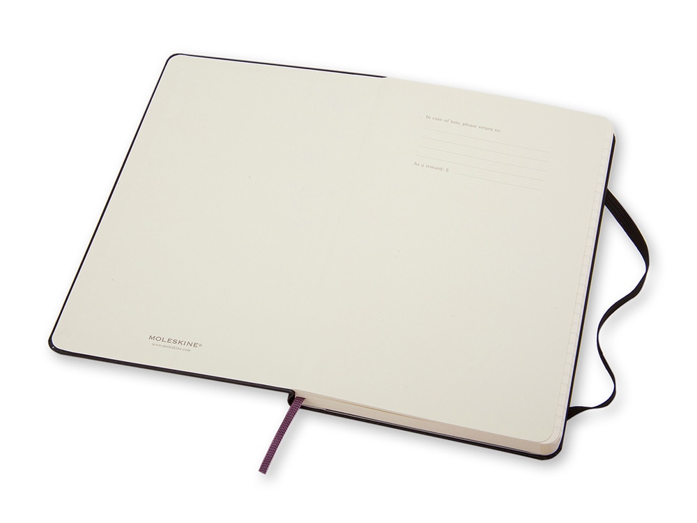 Записная книжка Moleskine Classic (в линейку) в твердой обложке, Large (13х21см), черный-1