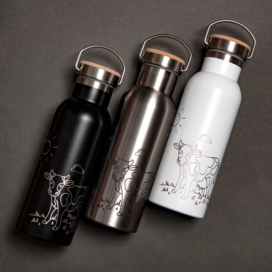 Бутылка для воды DISTILLER, 500мл, серебристый-9