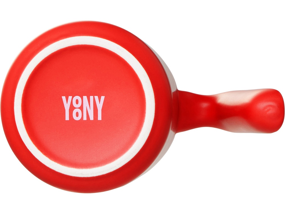 Кружка матовая с прямой ручкой Axio, 360 мл, красный-5