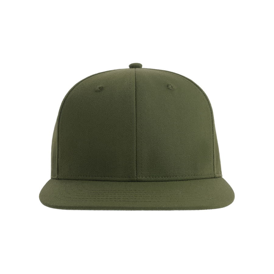 Бейсболка JAMES,6 клиньев,плоский козырек,ПВС застежка, оливковый-3