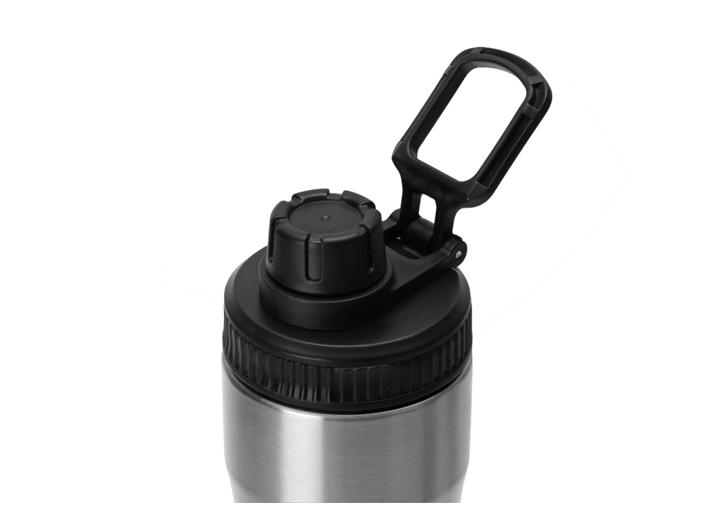 Бутылка для воды Supply Waterline, нерж сталь, 850 мл, серебристый/черный-1