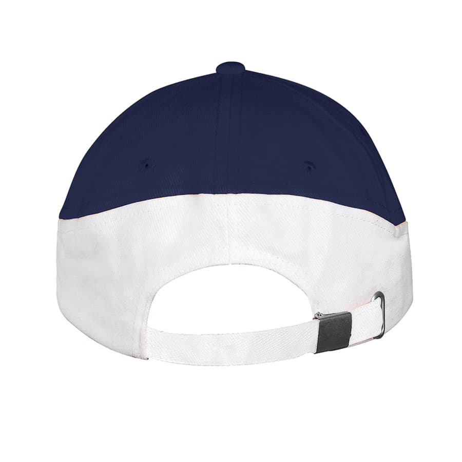 Бейсболка BOOSTER, 5 клиньев, металлическая застежка, темно-синий, белый-3