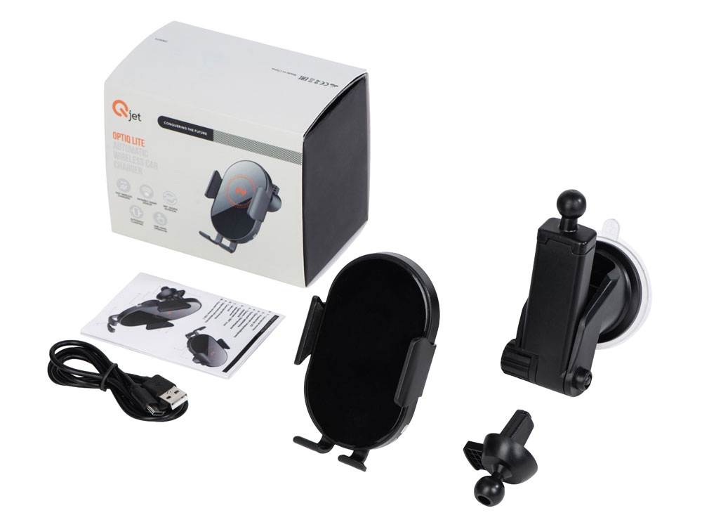 Автомобильное беспроводное зарядное устройство с датчиком OptIQ Lite, 15 Вт, черный-16