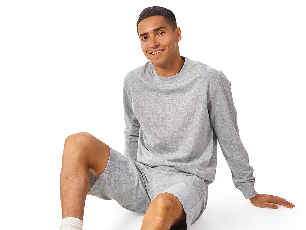 Свитшот Warsaw 220гр, унисекс, серый меланж-3