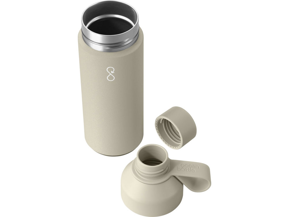 Бутылка для воды Ocean Bottle объемом 500 мл с вакуумной изоляцией - Sandstone-2