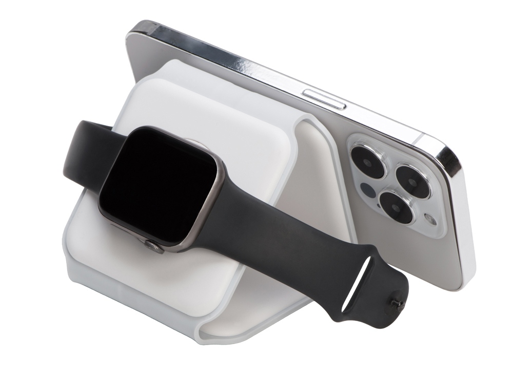 Беспроводное зарядное устройство 3-в-1 Road, 15 Вт, белый-6