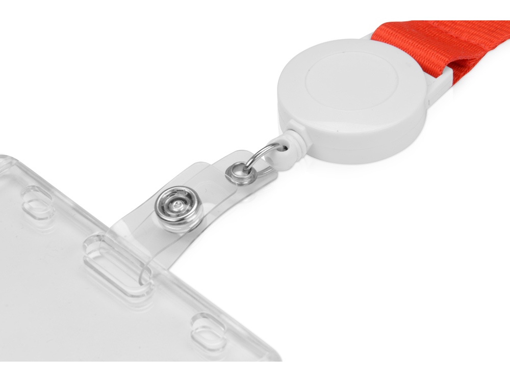 Ланьярд с ретрактором, красный-2