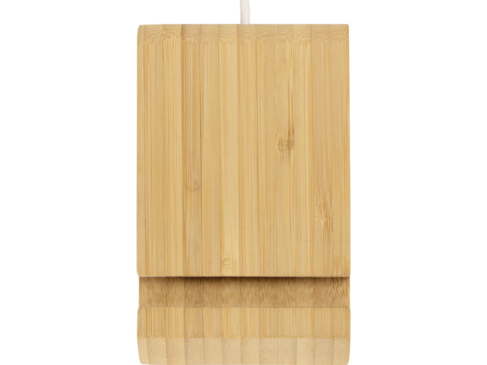 Беспроводное зарядное устройство из бамбука Jetty, 10 Вт, натуральный-4