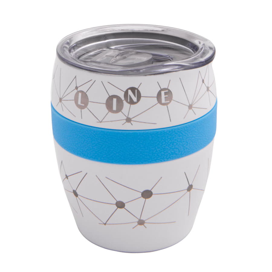 Термокружка LINE, белый, фиолетовый-1