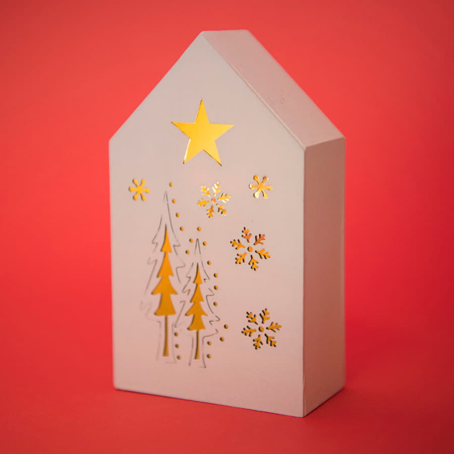 Украшение с подсветкой ДОМ, белый-2