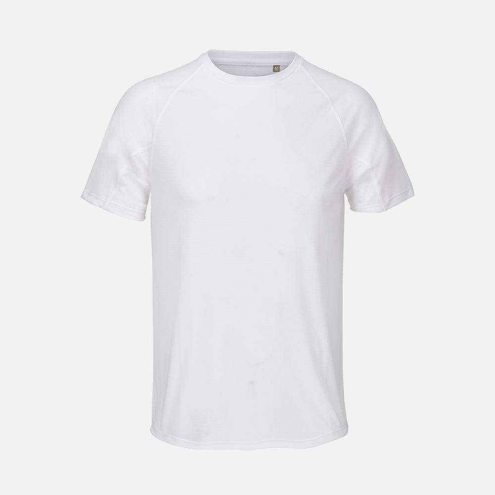 Футболка спортивная унисекс Vortex, белая-1