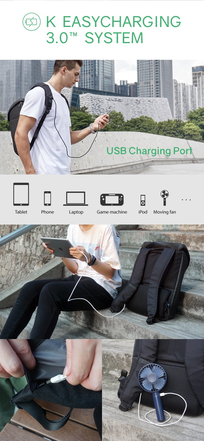 Рюкзак ClickPack X 45х32х15,5 см, с клапаном, черный-36