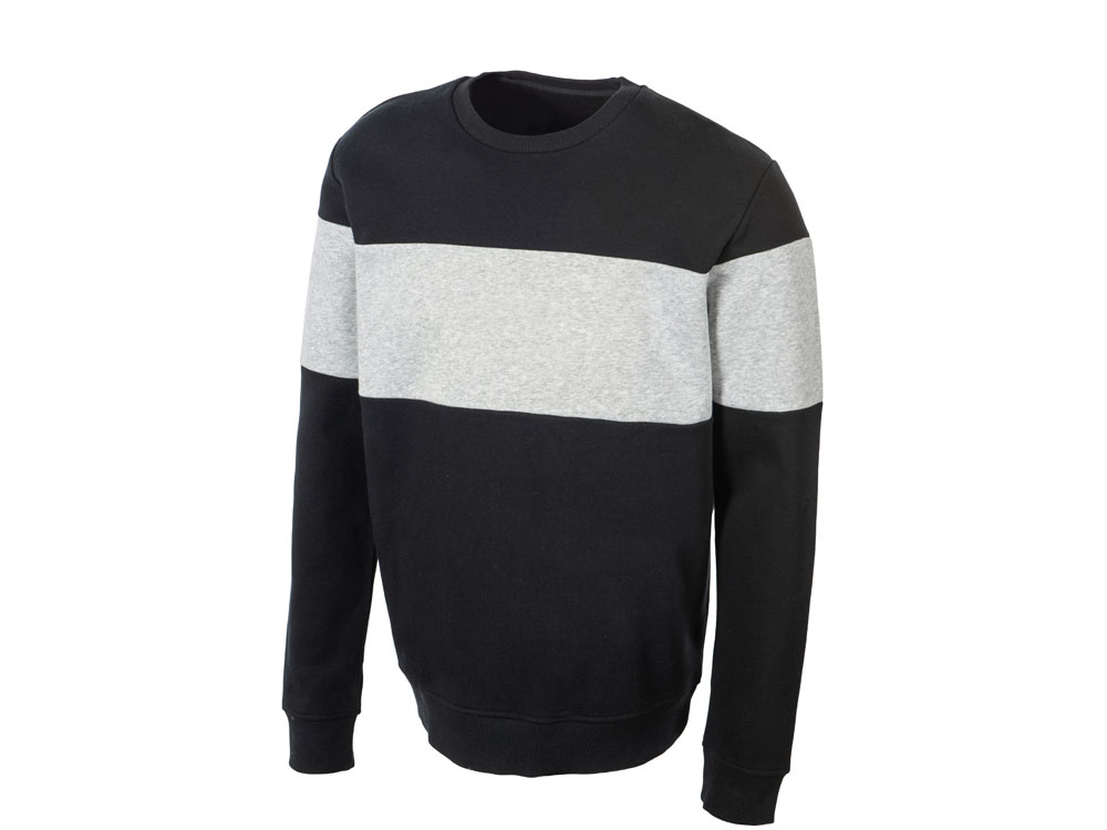 Свитшот блокинг Edinburgh, черный/серый меланж, мужской-4