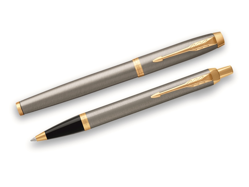 Набор Parker IM Core Brushed Metal GT: ручка шариковая, ручка роллер-1