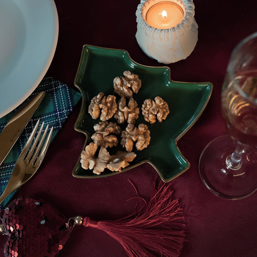 Тарелка ЕЛОЧКА, зеленый-1