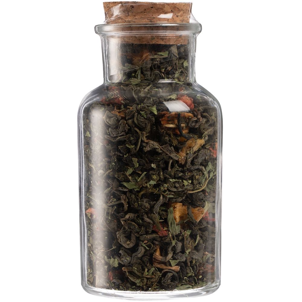 Чай «Сокочай», мини, зеленый с соком ананаса, с кусочками ананаса, клубникой и мятой-0