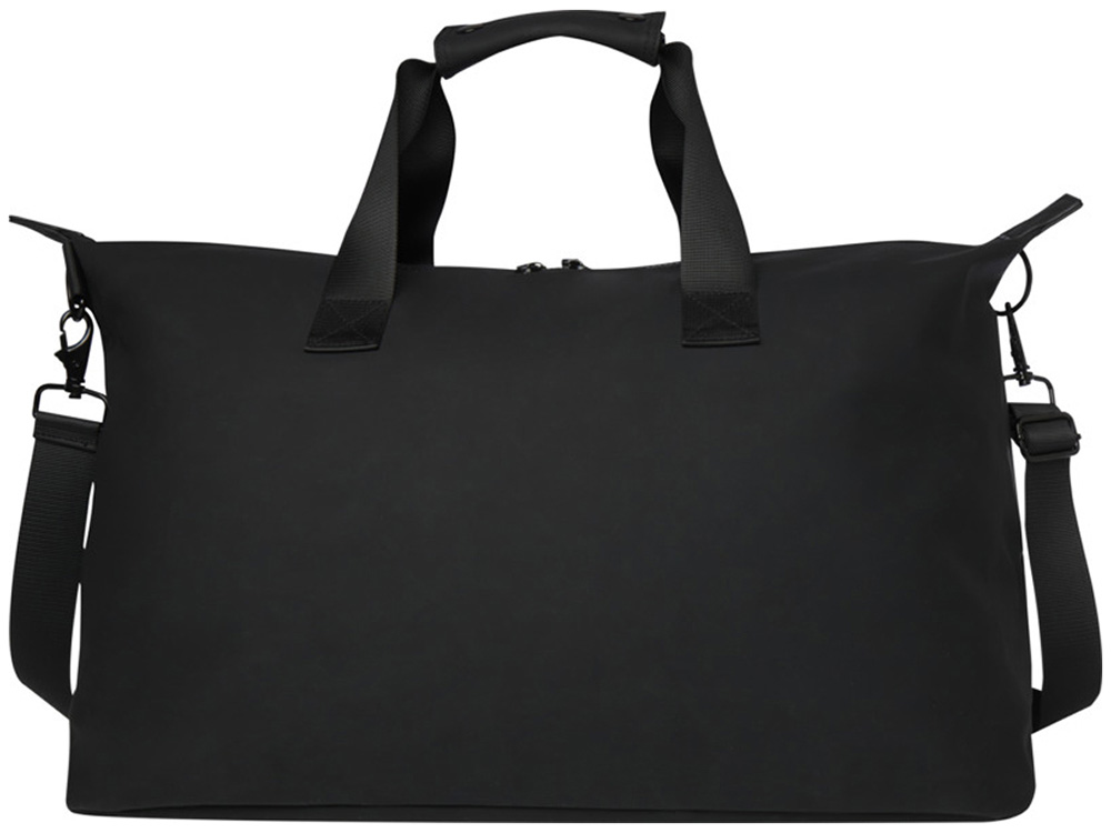 Спортивная сумка для ноутбука с диагональю экрана 15,6 дюйма Turner, изготовленная из переработанных материалов согласно стандарту GRS - сплошной черный-2