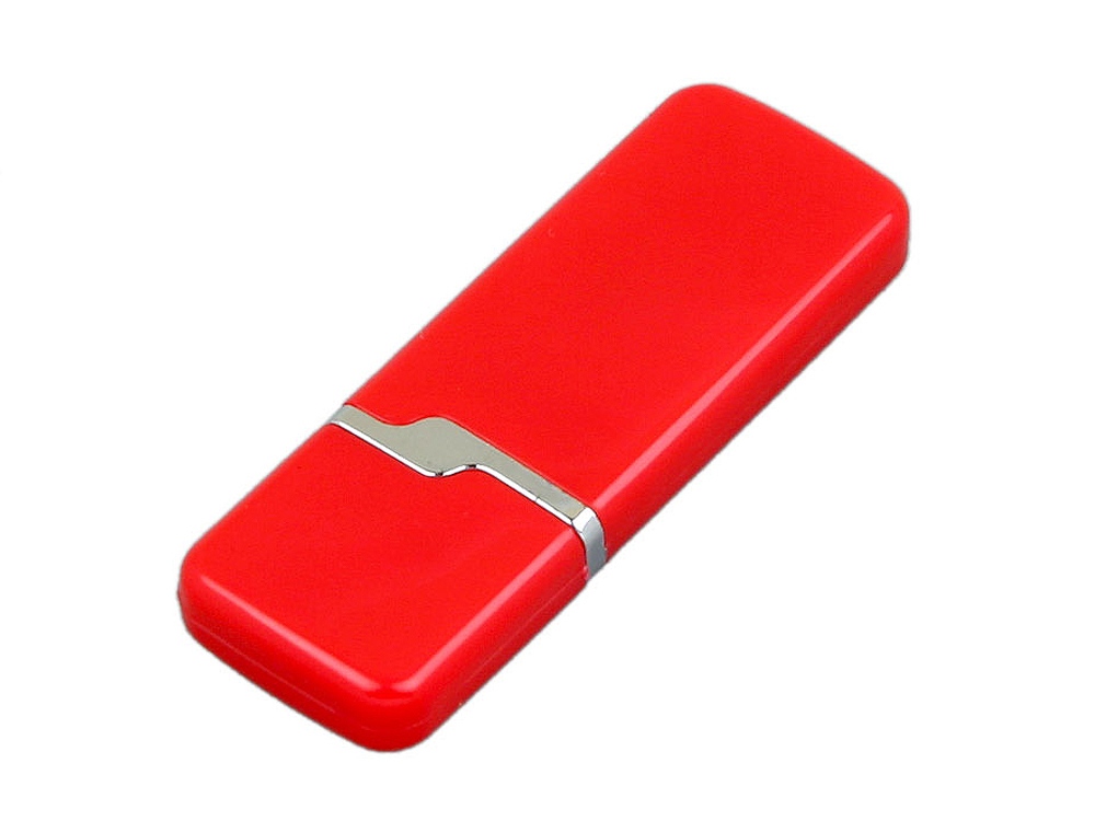 Флешка промо прямоугольной формы c оригинальным колпачком, 32 Гб, красный-2