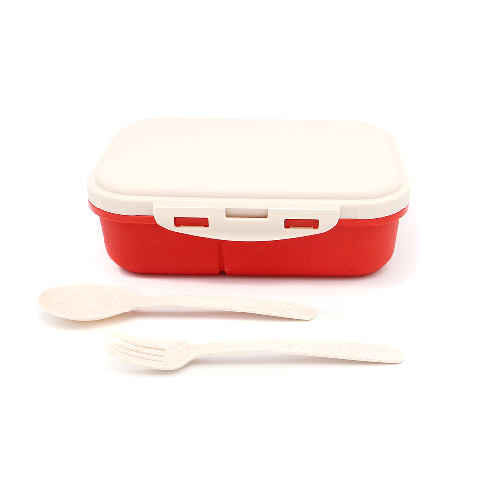 Ланчбокс (контейнер для еды) Ulf из пшеничного волокна, Красный-2