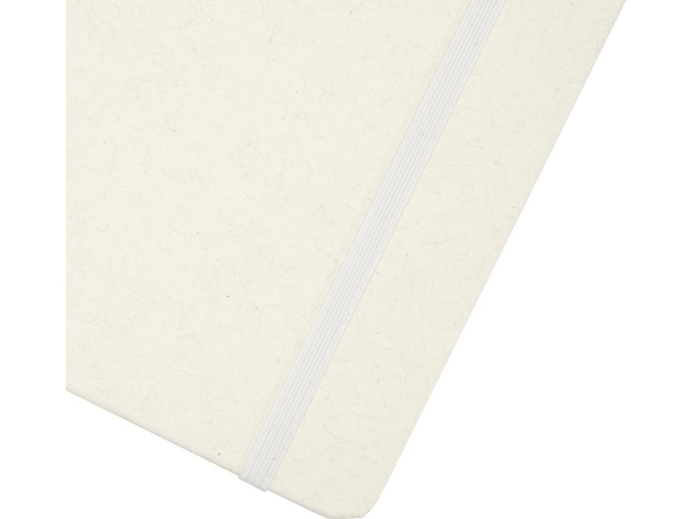 Bass блокнот формата А5 из переработанных материалов, с линованными страницами - Белый-4