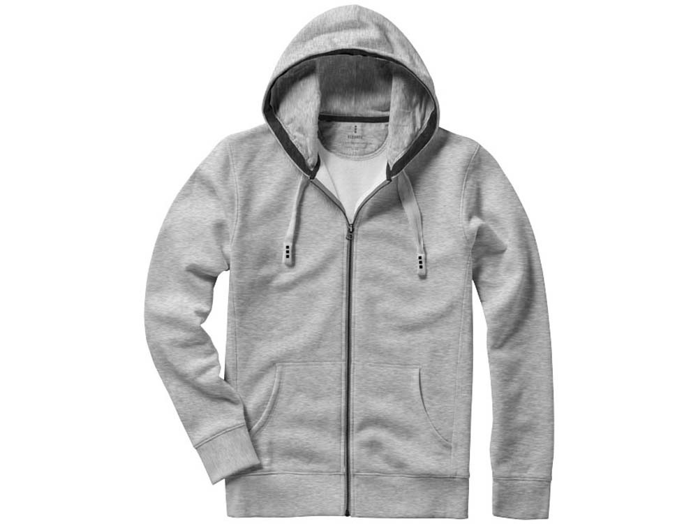 Толстовка Arora мужская с капюшоном, серый меланж-9