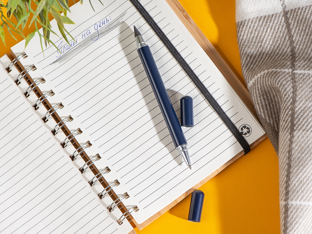 Металлическая ручка и вечный карандаш Van Gogh, темно-синий-8