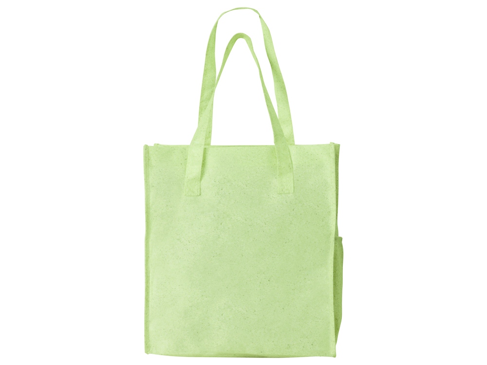 Сумка-шоппер Wheat из переработанного пластика 80gsm, 30.5*33*12.5cm, зеленый-2