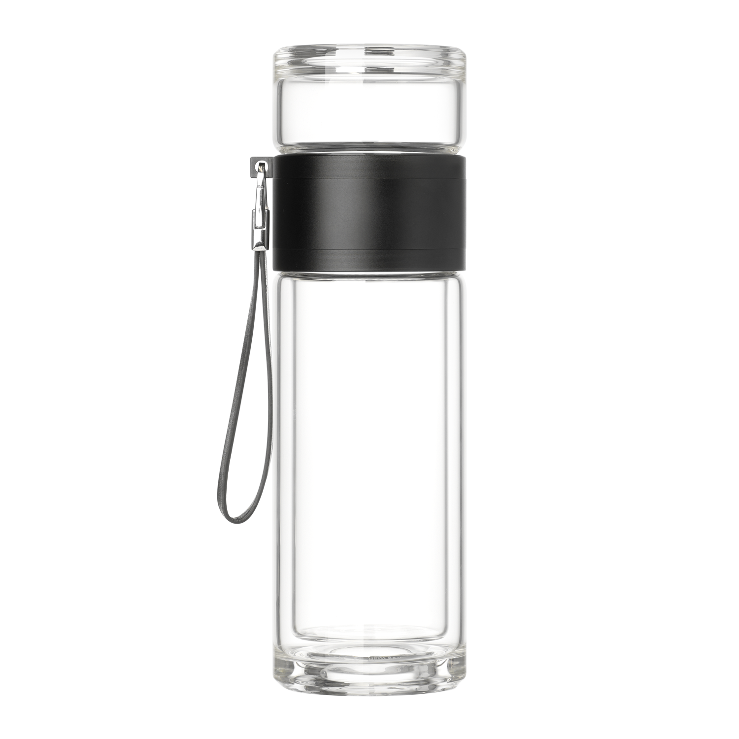 Бутылка стеклянная с двойными стенками Терсо (Terso), черная-1