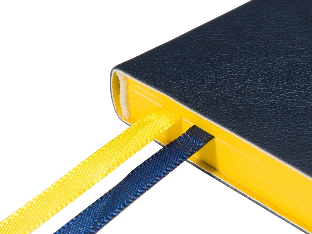 Ежедневник недатированный А5 Boston, темно-синий (желтый обрез)-3