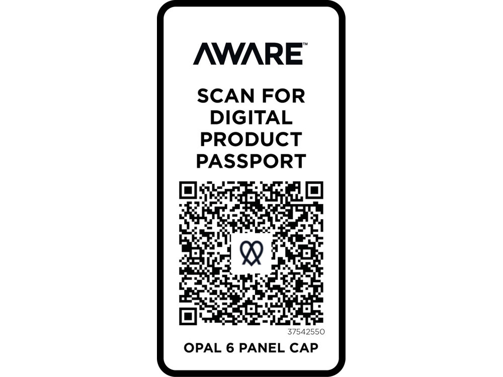 Opal с 6 панелями Aware™ кепка из переработанных материалов - Темно - синий-3