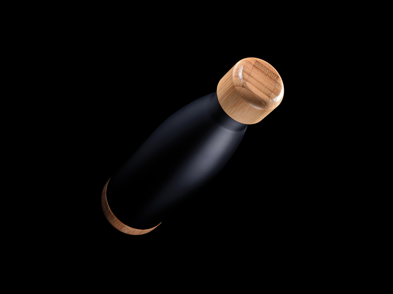 Вакуумная бутылка из нержавеющей стали и бамбука, 520 мл-8