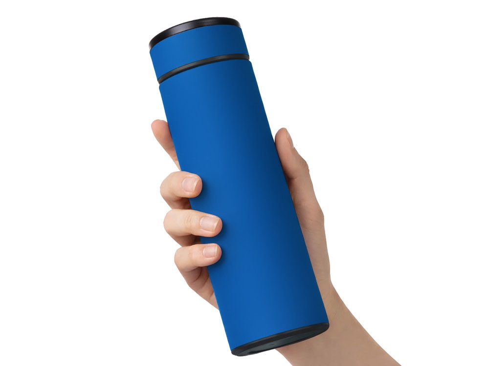 Вакуумный термос Vacuum Flask C1, soft touch, 420мл, синий-4