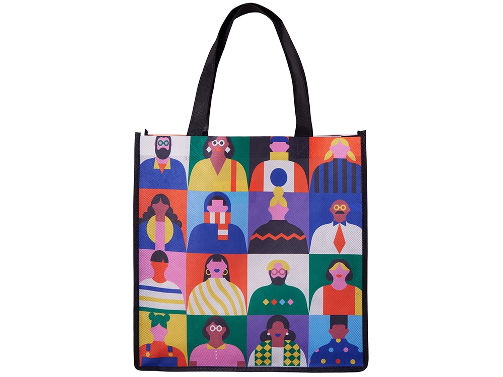 Сумка для шопинга с донной складкой и ручкой из нетканого PET материала-3