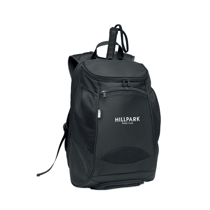 Рюкзак спортивный 600D RPET, черный-5