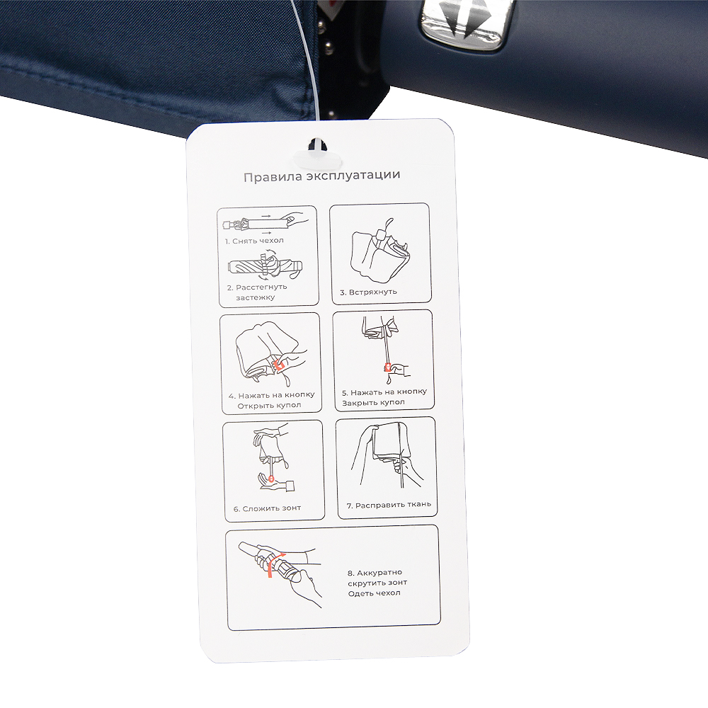 Зонт складной автоматический Forest Lotus, Темно-синий-2