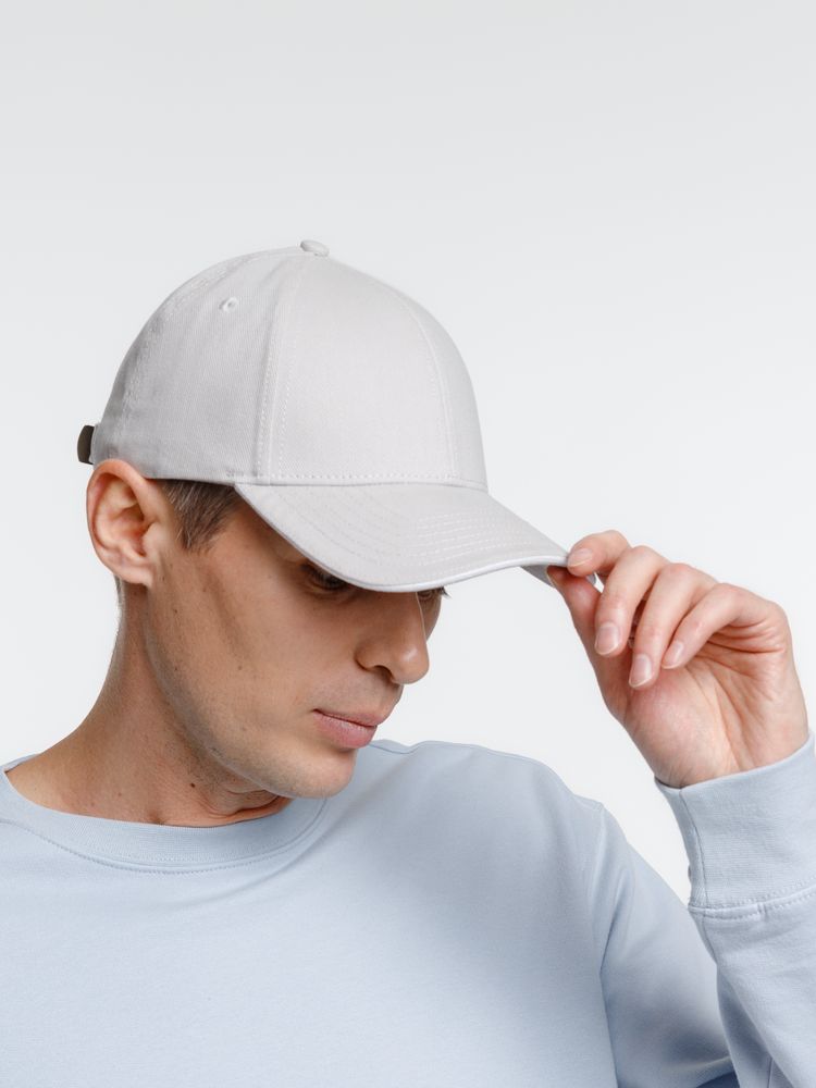 Бейсболка Spiker, серая с белым-2