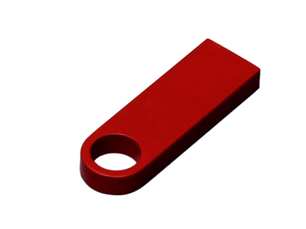 USB 2.0-флешка на 8 Гб с мини чипом и круглым отверстием, красный-1