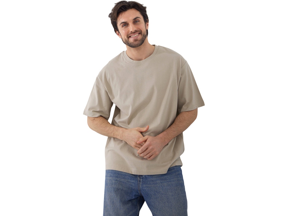 Футболка Kyoto из джерси 180 г/м2 с пич отделкой, унисекс, оливковый-7