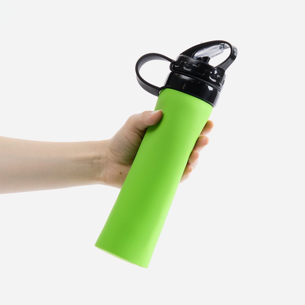 Складная бутылка для воды Langfossen, зеленое яблоко-3