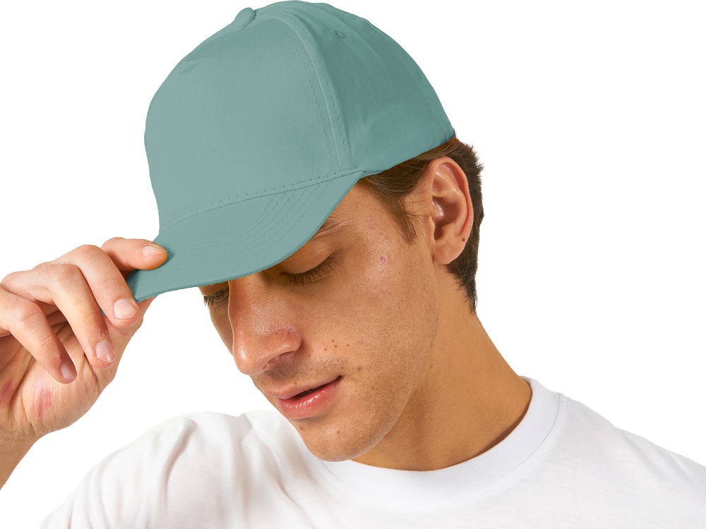 Бейсболка Memphis 5-ти панельная 165 гр, припылено-бирюзовый-1
