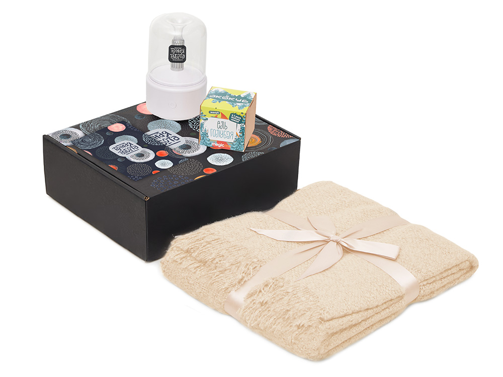 Подарочный набор Re:y. Grow с пледом, увлажнителем и набором для выращивания-0