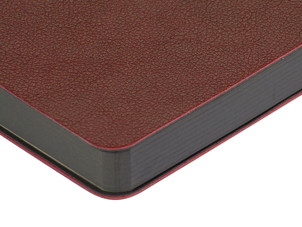 Ежедневник А5 датированный Boston 2026, бордовый с серым обрезом-3