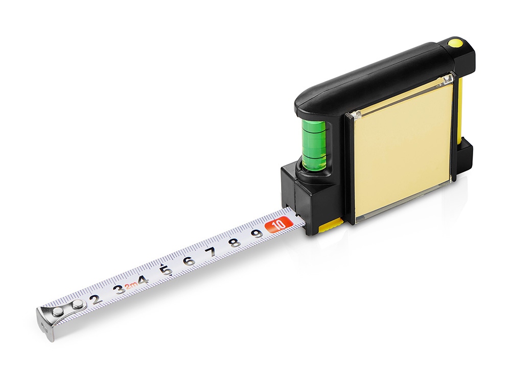 Рулетка на 2 м с уровнем и блоком для записей Nerd-0