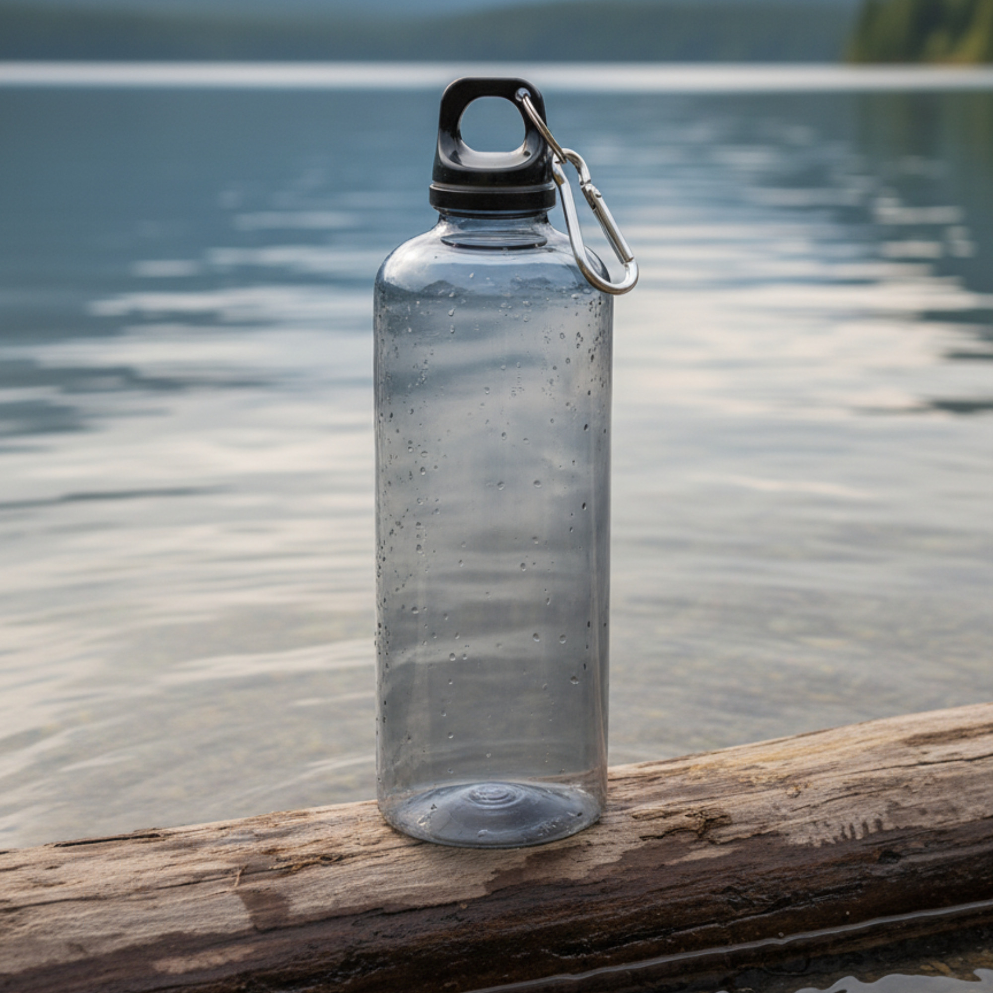 Бутылка пластиковая для воды Clipster, Чёрный-3