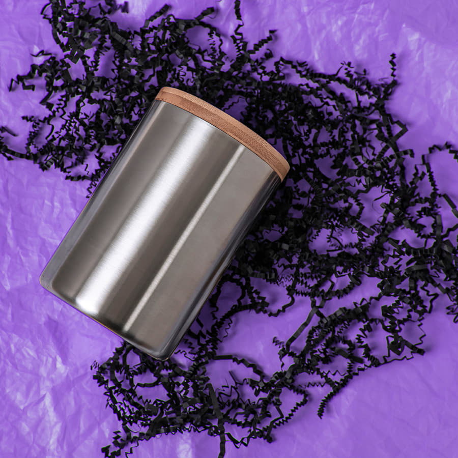 Термокружка BAMBOO с крышкой, 350мл, черный-4